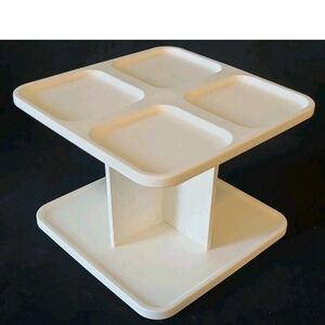 Vtg Tupperware Modular Mates Spice Shaker Storage Carousel Organizer White